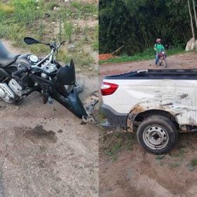Motociclista fica gravemente ferido após batida com caminhonete na BR-494, em Divinópolis