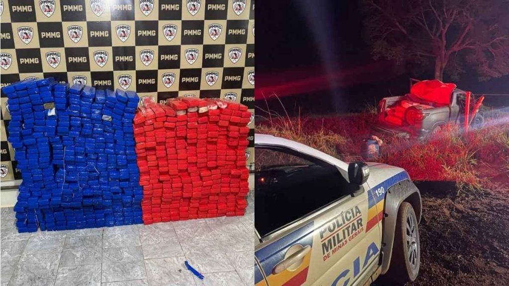 PM apreende 660 kg de maconha na MG-176; dupla &eacute; presa