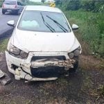 Pai e filho ficam feridos ap&oacute;s acidente na MG-260, em Cl&aacute;udio