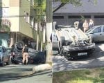 V&iacute;deo Carro capota na av. Divino Esp&iacute;rito Santo, em Divin&oacute;polis