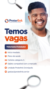 Proterlink abre vaga de emprego para Divin&oacute;polis