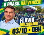 Movimentos de direita se mobilizam para carreata em apoio a Fl&aacute;vio Bolsonaro neste s&aacute;bado em Divin&oacute;polis