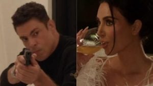 Cauã Reymond participa de trailer da segunda temporada de série com Kim Kardashian e aparece sem camisa