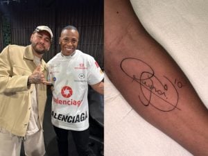Empresário transforma assinatura de Neymar em tatuagem permanente no braço
