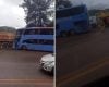 Acidente entre &ocirc;nibus e carreta na BR-040 em Minas Gerais deixa tr&ecirc;s feridos
