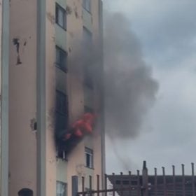 Inc&ecirc;ndio mobiliza seis equipes no atendimento a apartamento no Cabana do Pai Tom&aacute;s, em BH
