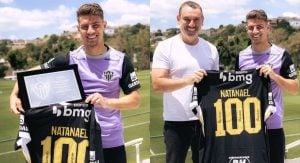 Atl&eacute;tico homenageia Natanael pelos 100 jogos disputados pelo clube
