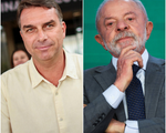 Lula e Fl&aacute;vio Bolsonaro em imagem relacionada &agrave; disputa presidencial de 2026.