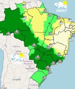 Previs&atilde;o do tempo em Divin&oacute;polis indica pancadas de chuva e m&aacute;xima de 30&deg;C no feriado de 12 de outubro