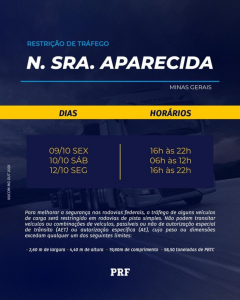 PRF restringe veículos de carga em pistas simples de MG no feriado
